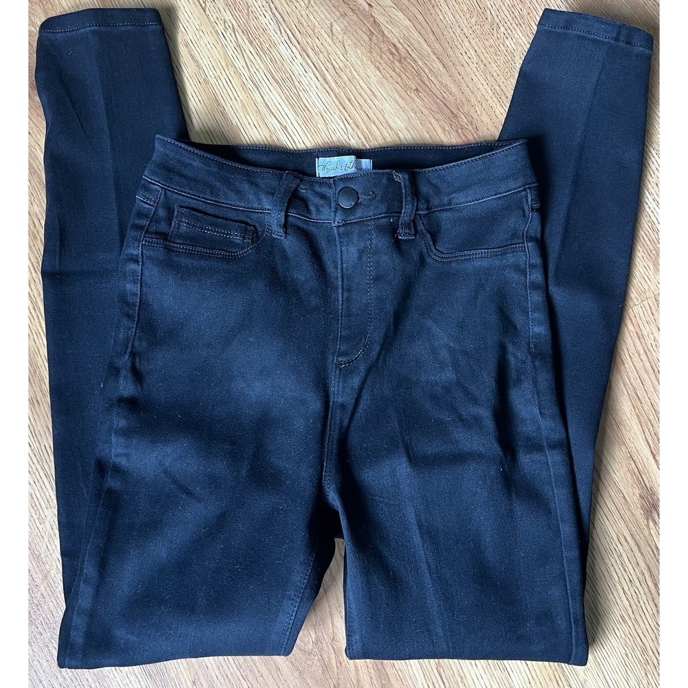 Thread & Others Women's Juniors Jeans Size 5/27 Black Skinny Leg